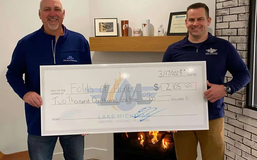 Lake Michigan Heating Cooling Plumbing Gives Back to the Community with Donation to Folds of Honor Michigan