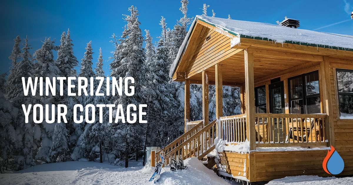 Wooden cabin in winter.