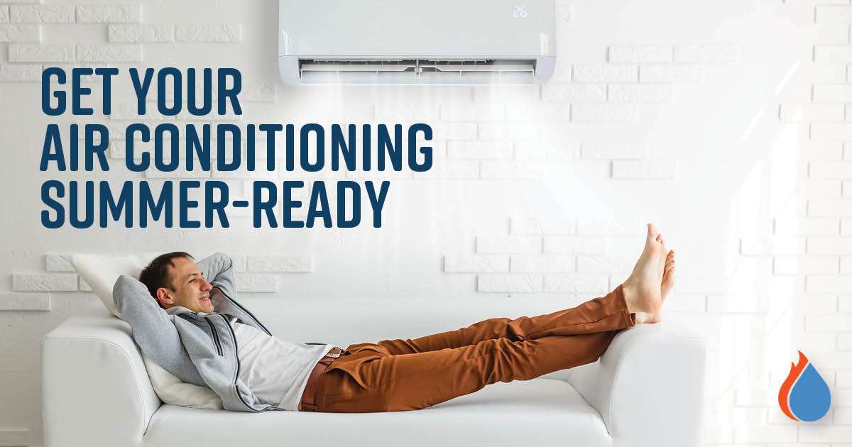 Man lounging under an interior AC unit.