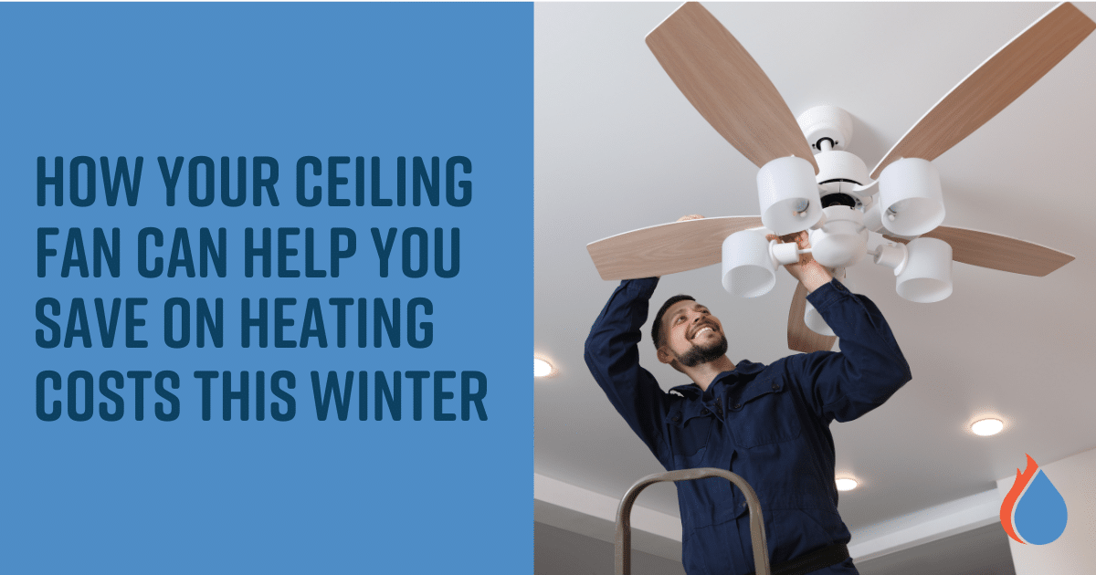 Man installing ceiling fan.