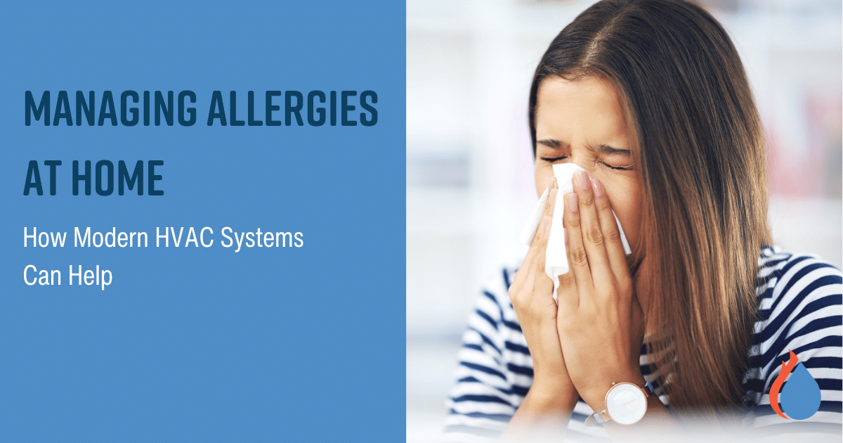 Woman with allergies sneezing into tissue.