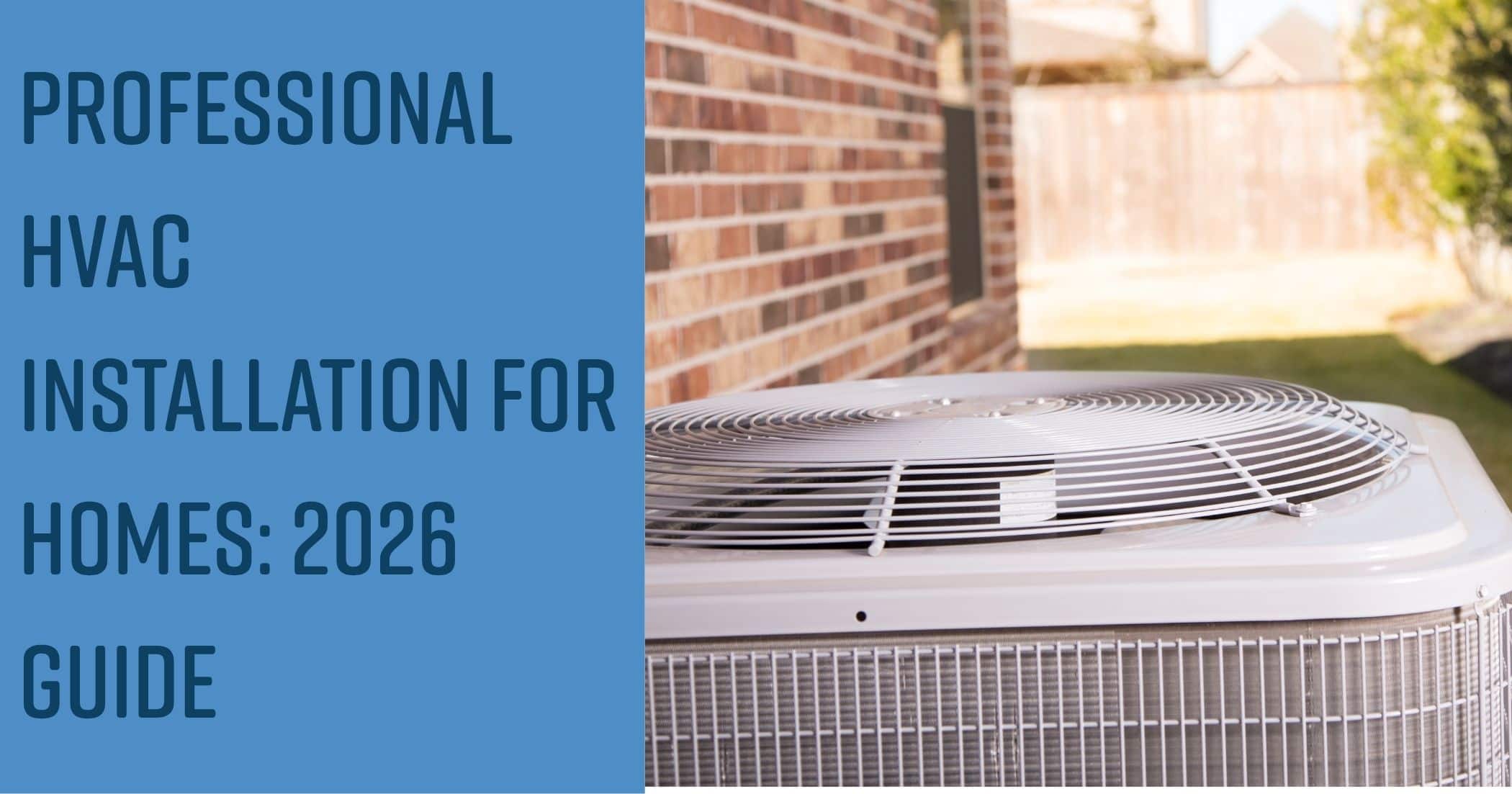 Professional HVAC Installation for Homes: 2026 Guide